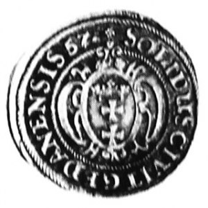 Szeląg 1557, Aw. ICR i napisy w otoku, Rw. Tarcza z herbem miasta i data w otoku. Kop. 211.la rrr, Tyszk. 100