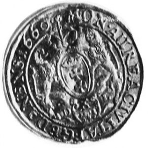 Dukat 1660, jak wyżej, Kop. 221/11, Tyszk. 35, złoto