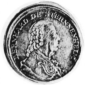 Dukat w srebrze 1771, Aw. Popiersie, Rw. Tarcza