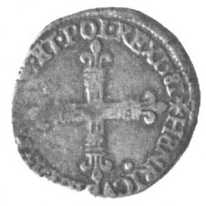 1/8 ecu 1581, Aw.Krzyż, Rw.Tarcza herbowa, m.Nantes (tytulatura króla polskiego) Kop.78.4 r
