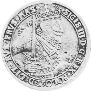 Talar 1628 Bydgoszcz,Aw.Popiersie w zbroi w prawo Rw.Tarcze herbowe Kam.1601 R;Gum.1216;H.CZ.1573; Dav.4316
