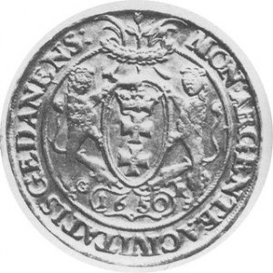 Talar 1650 Aw.Popiersie w prawo (CASIM), Rw.Lwy podtrzymujące tarczę,Kam.901 R3; Dav.4360