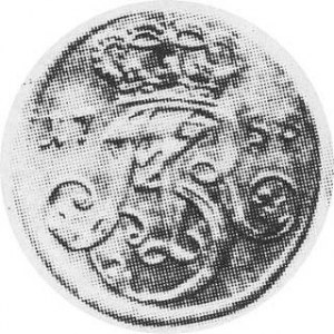 Trojak 1758 Aw.Monogram,Rw.Herb Gdańska H.CZ.2933; Kam.939 R2;