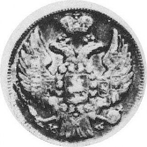 1 złoty błąd menniczy,negatyw orła