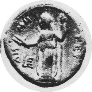 Tetradrachma bilonowa rok 5 (58/59) Aw.Głowa w wieńcu laurowym,Rw.Demeter trzymająca kłosy i pochodnię, D.220;G.133