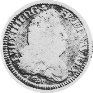 1/2 ecu 1691 Aw.Głowa w prawo,Rw.Krzyż, CU 890