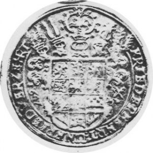 Talar 1647,Aw.Popiersie w prawo, Rw.Trzykolumnowa tarcza herbowa Dav.6497;