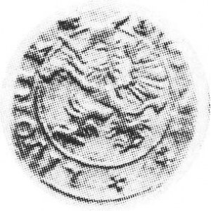 Szeląg men.Dahlholm 1572 (adm.Jan Karol Chodkiewicz) Kop.64,l,r;H.CZ.579 R