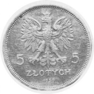 5 Złoty 1928 NIKE, zn. mennicy Kam.16 a
