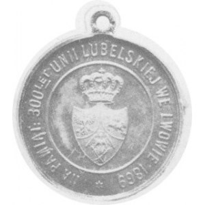 Medal 8.V.1869 Pogrzeb Zwłok Kazimierza Wielkiego; H.CZ.4106 śr. 28 mm Piękna patyna st. lustrz.