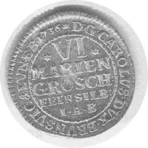 VI Mariengroszy 1736, Knigge 1613, Knyph.8145