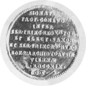 Dukat 1719, Z okazji ślubu późniejszego Augusta III z Marig Józefą, Kam/Żuk. 636 R4, Fr. 2842