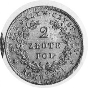 2 Złote 1831. Kop. 2748 Rl, minimalny justunek