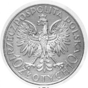 10 Złotych 1933,Traugutt, Such X-3,60.00