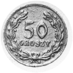 50 Groszy, cynk. Bart. 163 R5, lakierowana,
