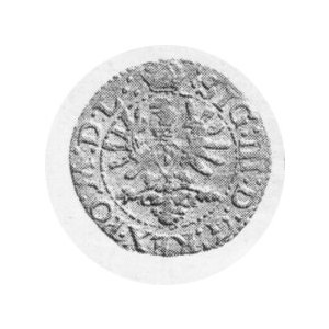 Szeląg 1623, odm. nienot. jak Kop.3459, ale korona nad Pogonig pomiędzy trojobręczami