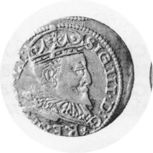 Trojak 1596, Kop.8192 kropki i dwukr. j a ko znaki przestankowe w legendzie na aw.
