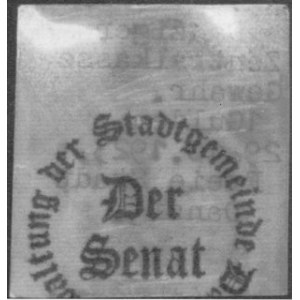 1 Gulden 29.10.1923, napis maszynowy : Danziger / Zentralkasse / Gewahr. / 1 Gulden. / 29.10.1923. / Freie Stadt / ...