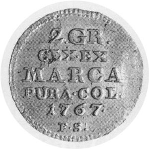 2 Grosze 1767 F.S., m. Warszawa, Kop. 2322