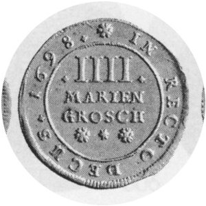 4 Grosze maryjne 1698 KM 10