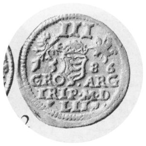 Trojak lit. 1586, Kop. 3378 R, Kurp. 315 Rl