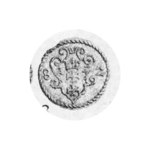 Denar gdański 1582, Kop. 7420 R3, Kurp. 368 R3, ładny egzemplarz