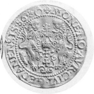 Dukat gdański 1586, Kop. 7452 R3, Kurp. 397 R2, Tyszk. 25
