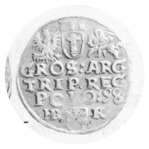 Trojak kor. 1598 HR-K, men. Kraków, Kop. 1132 R, Kurp. 1118 R3