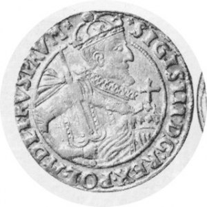 Ort koronny 1623, Kop. 1279, Kurp. 1516 R, połysk na całej po wierzchni
