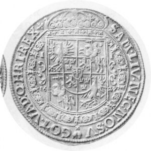 Talar koronny 1629 I I , herb Półkozic na awersie, Kop. 1379 R, Kurp. 1625 R
maleńka wada blachy na awersie, mimo t...