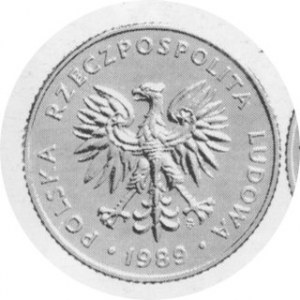 20 Złotych 1989, nominał, próba niklowa, Par. P-323a