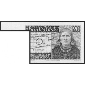 20 Złotych - 15.08.1939, WZÓR, Mił.83b