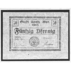 5 Fenigów, 10 Fenigów, 20 Fenigów, 50 Fenigów - 1918, ostatni nominał bez pieczęci,
Schoenawa 7, 8, 9, 10, 10 fenig...