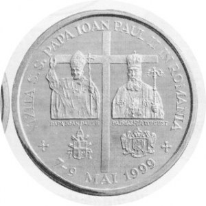 100 Lei 1999, wizyta Jana Pawła II, srebro, KM 149