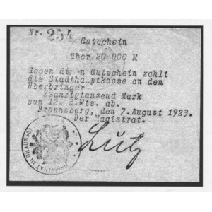 20.000 Marek - 7.08.1923, Schoenawa 1