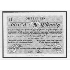 5 Goldfenigów - 3.11.1923, Meyer 2, H