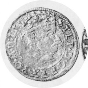 Grosz 1581, Kop.3357 R7, Kurp.279 R5, drobne ślady wewnętrznej korozji i wyluszczenia, bardzo rzadka moneta