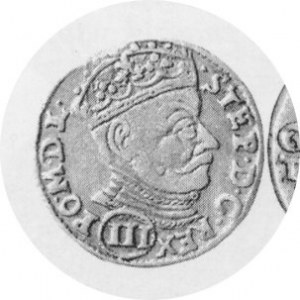 Trojak 1581, III w obwódce na awersie, Kop.3363 R3, Kurp.291 R3 ,Tyszk.4