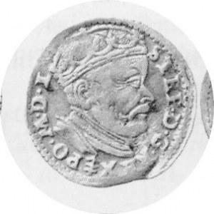 Trojak 1585, herb Lis, Kop.3377 R, Kurp.313 Rl