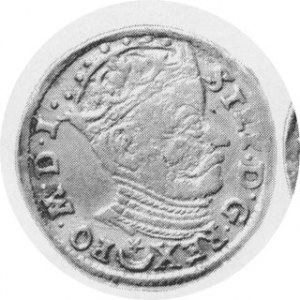 Trojak litewski 1583, Kop.3370 R, Kurp.305 Rl, popiersie wąskie