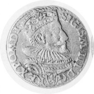 Trojak koronny 1594, pierścień i trójkąt, mennica Malbork, Kop. 985, Kurp.778 Rl