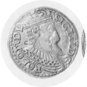 Trojak koronny 1600 IF, men. Olkusz, Kop.l 151 Rl, Kurp. 1220 R, na awersie punca własnościowa Czapskiego