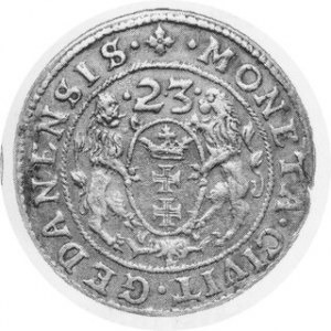 Ort gdański 1623, Kop.7504 R, końcówka PR., CNG 166a, mała wada krążka
