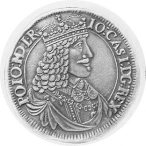 Talar koronny 1650 GP, falsyfikat numizmatyczny, XX wiek, kompozycja stylistycznie nawiązująca do falsyfikatów XIX-...