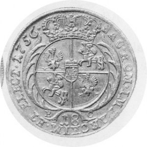Ort koronny 1756 EC, szerokie popiersie, Kop. 2115