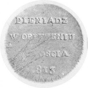 6 Groszy 1813, Plage 121, Kop.8448 R4, egzemplarz niedobity