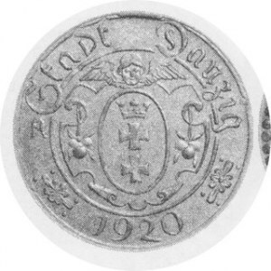 10 Fenigów 1920, „nominał na tarczy