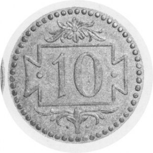 10 Fenigów 1920, „nominał na tarczy