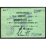 200.000 Marek - 14.08.1923, cyfry nominału szerokie, pieczęć „LIEBAU i. Schl.”, 20 Miliardów Marek / 200.000 Marek ...