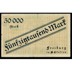 50, 100, 200 i 500 Tysięcy Marek - 15.08.1923, Meyer 17-20, banknot o nominale 200 tysięcy z małym rozdarciem na kr...
